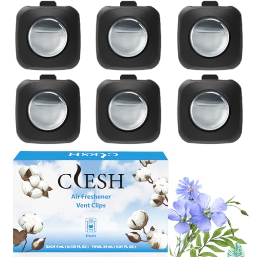 Car Air Fresheners, 6 Pack, Fresh, Car Fresheners Vent Clips, Long Lasting Air Freshener for Car, Car Refresher for Men Women