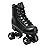 Womens Roller Skates Light Up Wheels, Artificial Leather Adjustable Double Row 4 Wheels Roller Skates Shiny Skates for Teens,Adult (Black Wheel,40-US: 8.5)