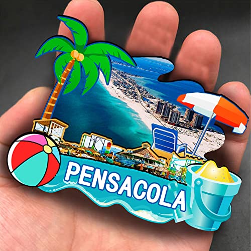 Imán de madera 3D U.S. Pensacola recuerdo miniatura 4
