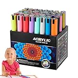 Kongou Acrylfarben-Marker, Felsmalerei-Set für Kinder - Stoffstifte für Kleidung - Bastelstift, wasserfester Kleidungsmarker, Kunstbedarf für T-Shirts, Turnschuhe, Ostereier