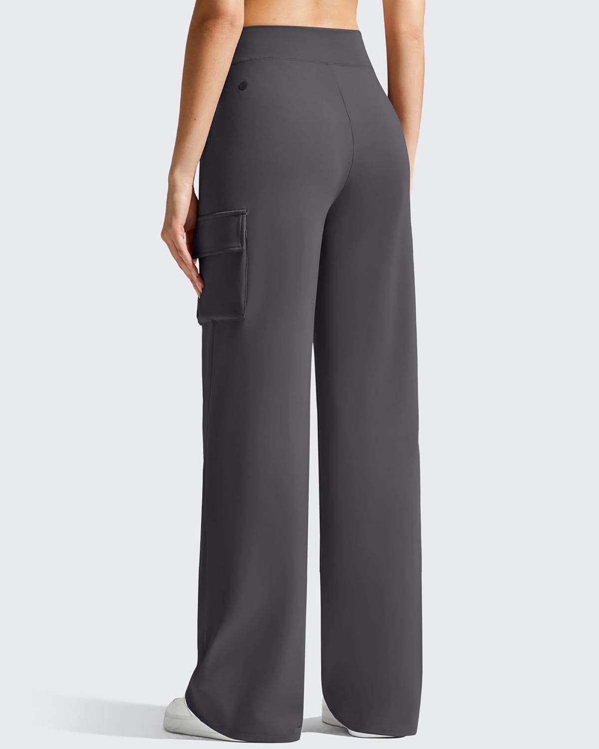 G4Free EverGoing Wide Leg Cargo Pants Women with 4 Pockets High Waisted Yoga Pants Stretch Casual Trousers
