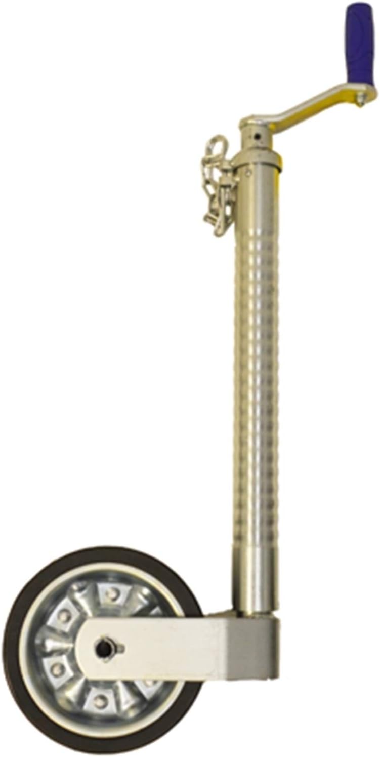 leisure MART Heavy duty telescopic trailer ribbed/serrated Jockey Wheel 48mm with 200mm wheel Pt no. LMX2723