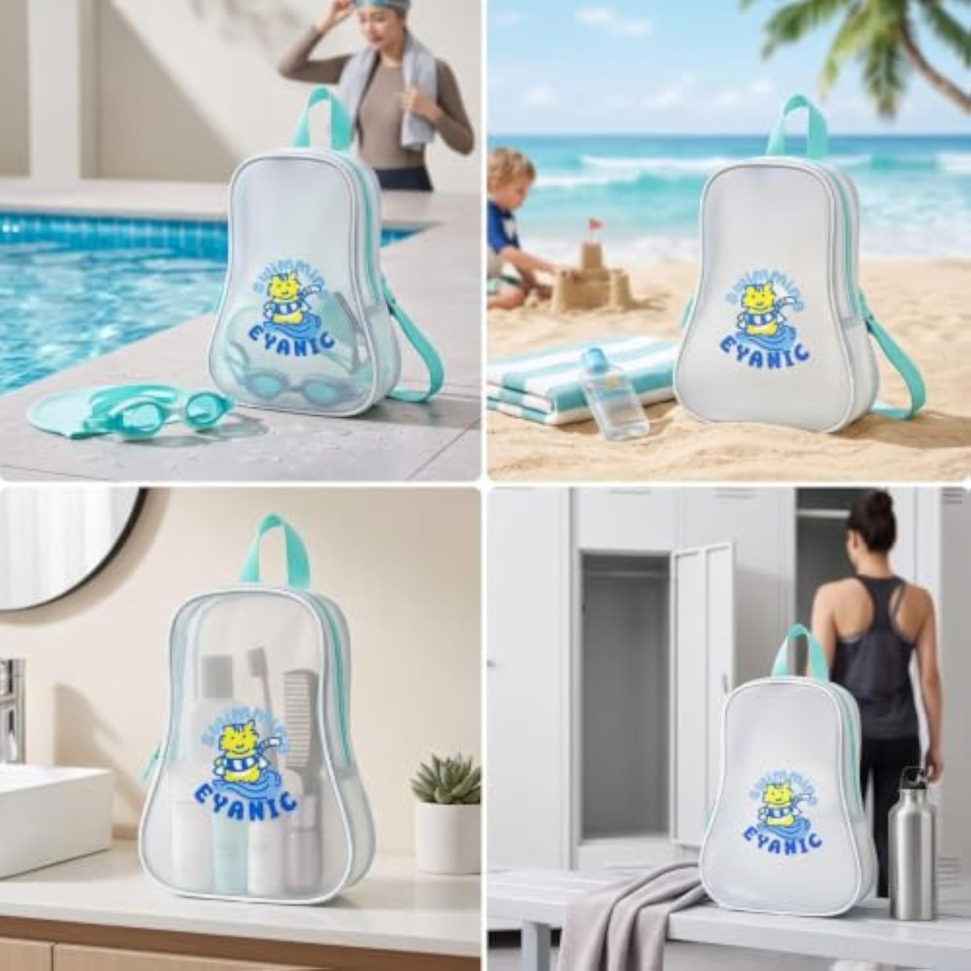 Waterproof EVA Swim Bag, Dry Wet Separation Bag