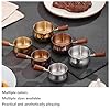 Small pots for cooking, Mini small sauce pan with Stay-Cool Wooden Handle & All Cooktop Compatibility (Gas, Ceramic, Electric) -silvery, 2.71Oz #3