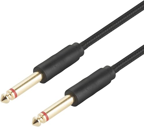 Bolongking 6 35 auf 6 35 Stereo-Kabel  1 4 Zoll Stecker TRS Lautsprecher-VerstA rkerkabel Klinke fA r E-Gitarre  Bass  VerstA rker  Tastatur  professionelles Instrument etc 