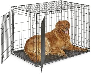 MidWest Homes for Pets Newly Enhanced Single & Double Door iCrate Dog Crate, Includes Leak-Proof Pan, Floor Protecting Feet, Divider Panel & New Patented Features