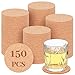 150 Pack Cork Coasters for Drinks Bulk 3.54 Inch Blank Cork Round Coasters for Laser Engraving, Non-Slip Surface, Heat Resistant DIY Coffee Coaster for Wedding Coffee Cup Home Tabletop Decoration