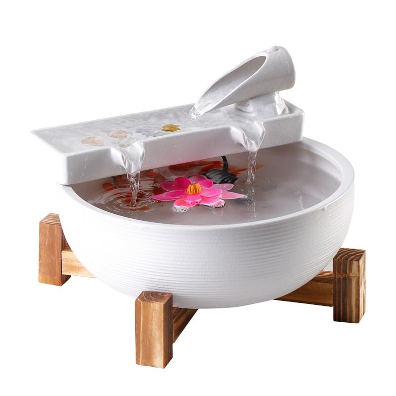 Fuente de Cascada de Mesa Fuente de sobremesa China Sencilla, Adornos Agua for Escritorio, Fuente, humidificador, Sala Estar, Mesa té, Decoraciones Oficina