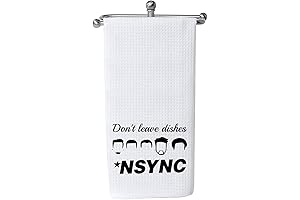 WCGXKO Dont Leave Dishes Nsync Funny Kitchen Decor Kitchen Towels Tea Towel (Dont Leave Dishes)