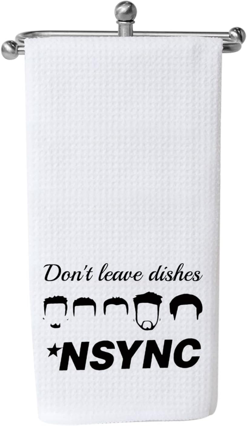 WCGXKO Funny Kitchen Decor Kitchen Towels Tea Towel Don't Leave Dishes Novelty Inspired Dish Towel (Don't Leave Dishes)