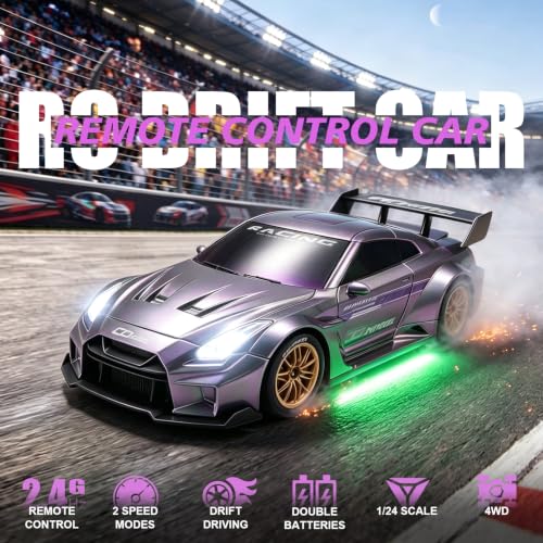 Image of 1:24 Scale RC Car with 2.4GHz, 4WD High Speed Remote Control Drift Car