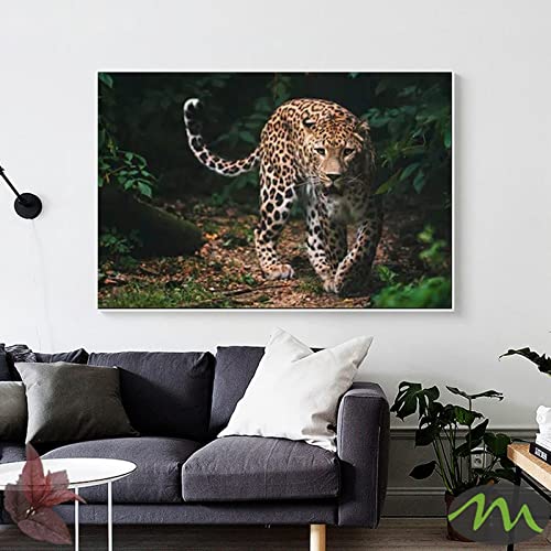 Kit Diamant Peinture Léopard 5D avec strass complet 40x100cm
