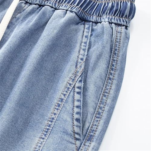 Men's Elastic Jean Loose Fit Straight Leg Comfortable Casual Cowboy Pants Cargo Pants2