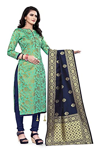 Image of AKHILAM Women's Jacquard Cotton Silk Unstitched Straight Salwar Suit Dress Material (13BNRS61 Parent)