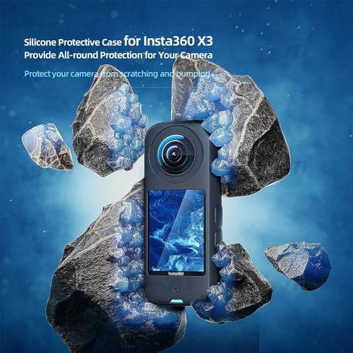 Image of Insta 360 One X3 Silicon Cover Camera Protection Accessories with Protective Frame Sports Camera Black Cover