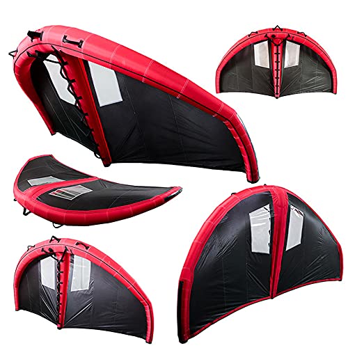 Wing Surfing Inflatable Surfing Kite Outdoor Sports Inflatable Wind Wing for Water Surfing, Snow Skiing, Water Sports, with 2 skylights Pump Carry Bag Safe Rope