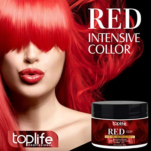 Máscara Matizadora Tonalizante Vermelha Red Toplife 250gr