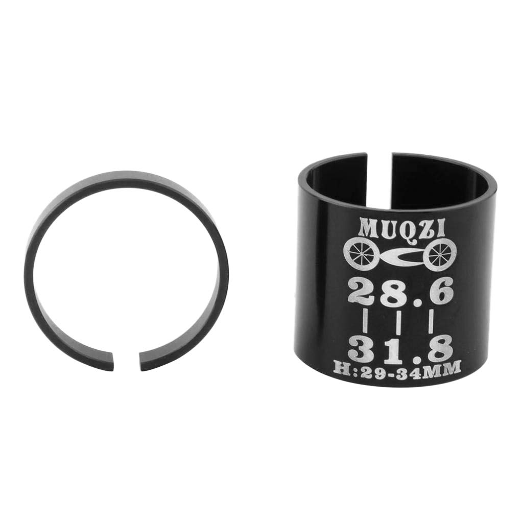 Adattatore Forcella Bici FOURIERS A001, Da 31,8 Mm A 28,6 Mm, In Alluminio Nero, Per Shimano