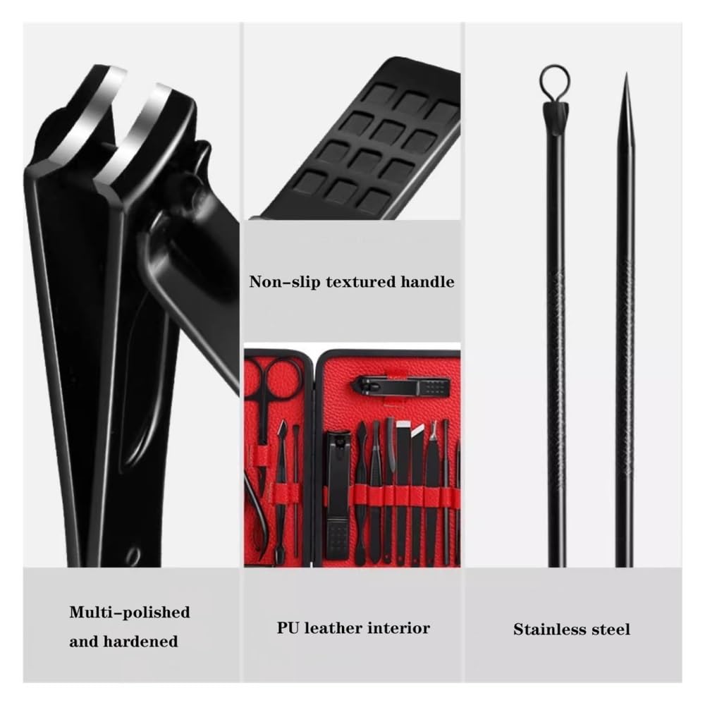 Stainless Steel Nail Care Set, Professional Manicure & Pedicure Kit for Men Women, Obcinacz do paznokci