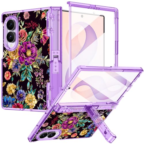 Samsung Galaxy Z Fold 8�p�����P�[�X�A�ÈłŌ���f�U�C���A[Magsafe�Ή�] [�C���r�W�u���L�b�N�X�^���h&HD�X�N���[���v���e�N�^�[]�A�q���W�ی쎥�C�ϏՌ����ȃJ�o�[�A�f�B�[�v���b�h