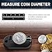 Coin Ping Tester - Resonant Ping Sound Detection and Diameter Comparison for Coin Authenticity, Portable and Easy-to-Use, Black