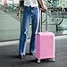 Traveler's Choice Pagosa Indestructible Hardshell Expandable Spinner Luggage, Pink, 22-Inch Carry-on