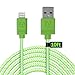 Aduro - Apple Certified / MFi [Lifetime Warranty] - USB to Lightning Extra Long 10 FEET (3 Meters) Charge & Sync Cable fits all Apple Devices with Lightning Connector - iPhone 5 / 5S / 5C / 6, iPad 4, iPad Mini, iPad Air, New iPod Touch and Nano (Retail Packaging) Fiber Green