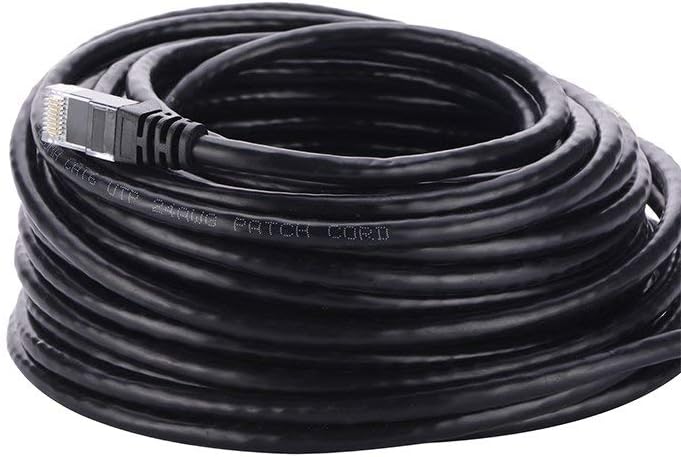 Ealona Cat6 Ethernet Cable 15 Ft Black - Short Internet Patch Cord - Cat 6 UTP LAN Cable,High Speed Computer Wire with Clips & Rj45 Connectors for PS4, Camera, Hubs, Hub, Adapter,NAS - 15 Feet, Black