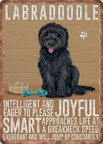Small (150 x 200mm) Metal Sign - Black Labradoodle