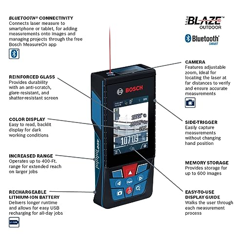 Bosch GLM400C 400 Ft Blaze Outdoor Connected Laser Measure thumb #1