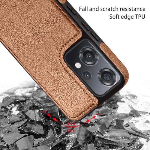Image of MOBILOVE PU Leather Flexible Back Case Cover for | OnePlus Nord CE 2 Lite 5G (Brown)