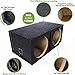 Bbox Dual Vented 15 Inch Subwoofer Enclosure - Pro Series Dual Vented SPL Car Subwoofer Boxes & Enclosures - Premium Subwoofer Box Improves Audio Quality, Sound & Bass - Nickel Finish Terminals