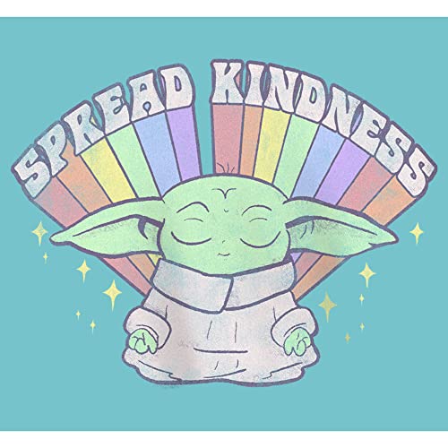 Image of The Mandalorian Girl's Star Wars Spread Kindness Rainbow T-Shirt
