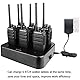 Retevis RT24 Funkgeräte Set, PMR Walkie-Talkie Professionell, Aufladbar Funksysteme mit 6-Wege-Ladegerät 16 Kanäle VOX, Walkie Talkie für Polizei, Baustellen, Schule(Funkgerät 6er Set, Schwarz)