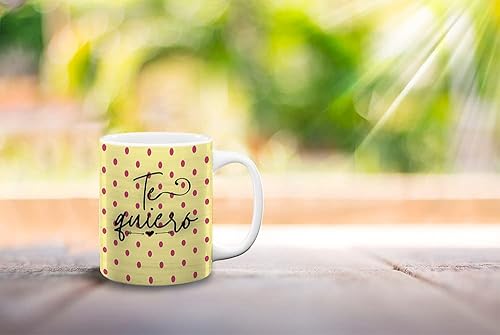Miniatura 8 de Te quiero Spanish I love you Gifts for Her  Tazas de café  Regalos españoles de Polkadot para mamá  Vasos únicos  Taza de cerámica de 11 oz  Los
