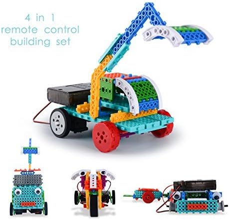 Remote Control Building Kits for Boy and Girl Gift - STEM Robot Kits for Boy Girl Gifts RC Construction Set Build Robot Kit for Kids - Build Your Own Remote Control Car