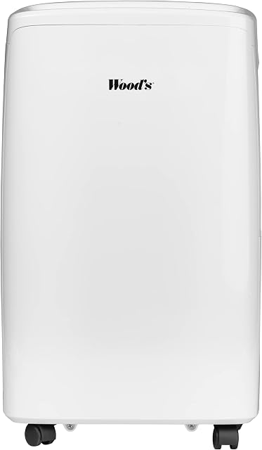 Wood's MDX14 10L Dehumidifer - Low Energy Dehumidifer with 4 Different Operation Modes, Timer, Programmable Hydrostat, and Optional Hose Draining - For Rooms Up to 30 m2
