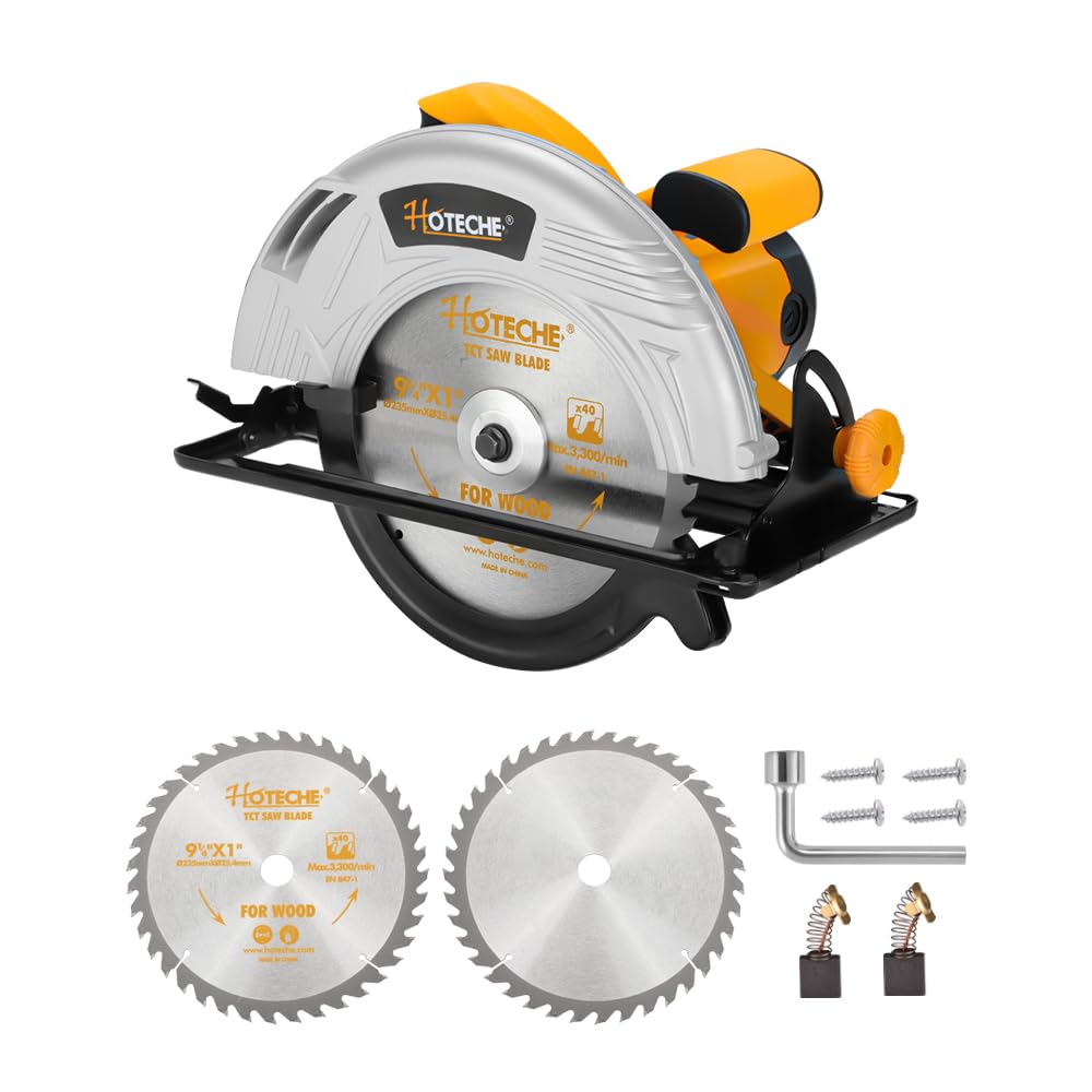Hoteche9-Inch Circular Saw 3-HP Heavy Duty Portable Table Saw with Saw Blade for Desktop Use