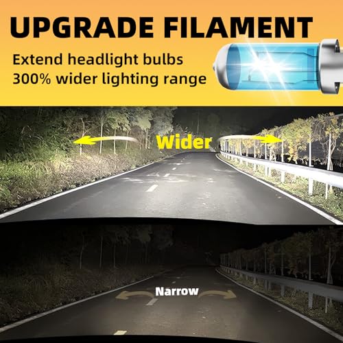 Image of HeadLight Bulbs Fit for 2000-2004 Ford Excursion,9007 High Low Beam Light Bulbs 9145 Fog Light License Plate Lights Combo,Halogen HeadLight,300% Brightness,Plug and Play,6000K White,6 Pcs