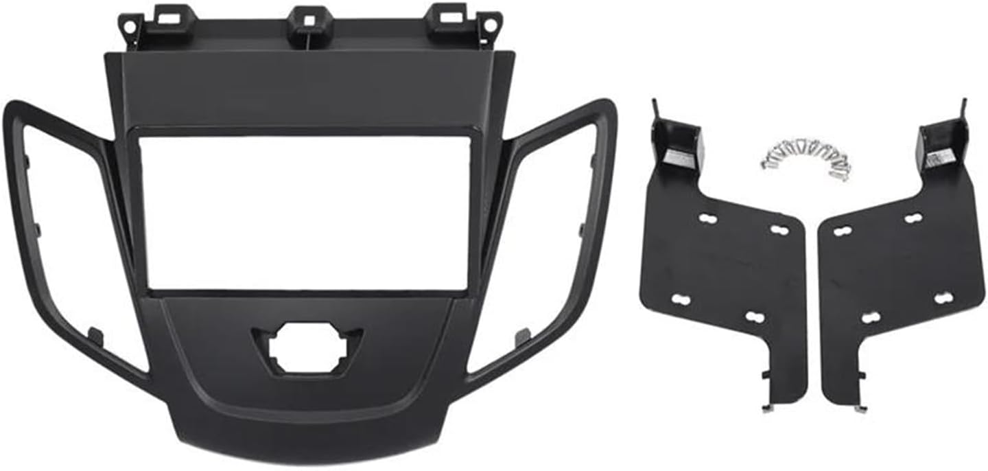 Car Double Din Radio Fascia for Ford for Fiesta 2008-2017 Panel Dash Mount Installation Trim Kit Face Black Frame Radio Frame