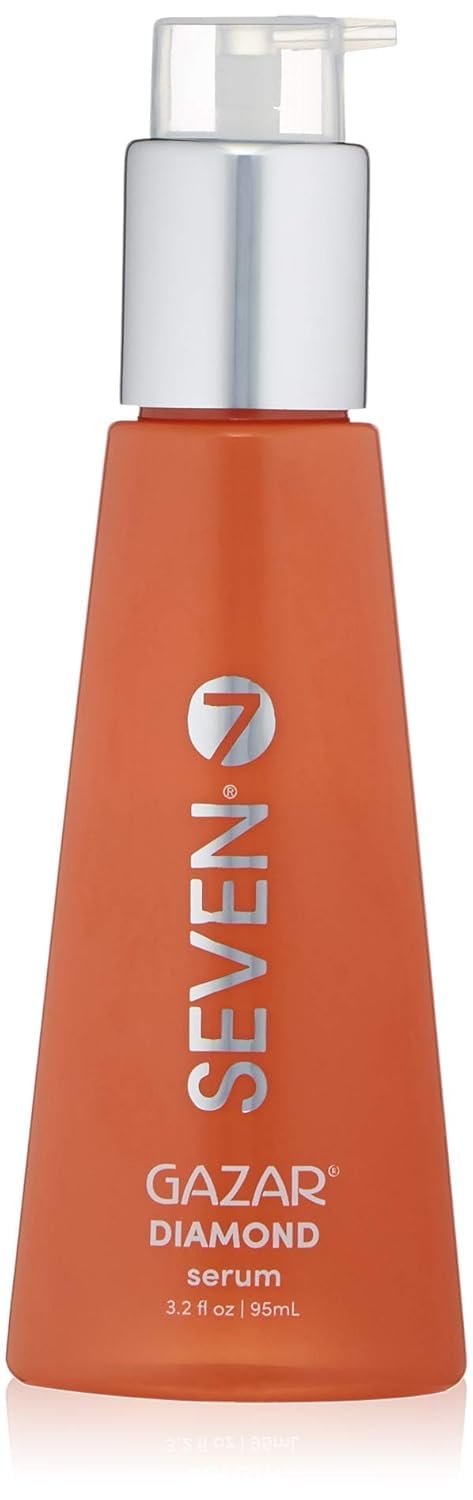 SEVEN Gazar Diamond Hair Serum for Frizzy and Damaged Hair Care, Anti Frizz, Smoothing, Shine Booster with Coconut & Macadamia Oil, Adds Heat Protection, Made in USA, 3.2oz