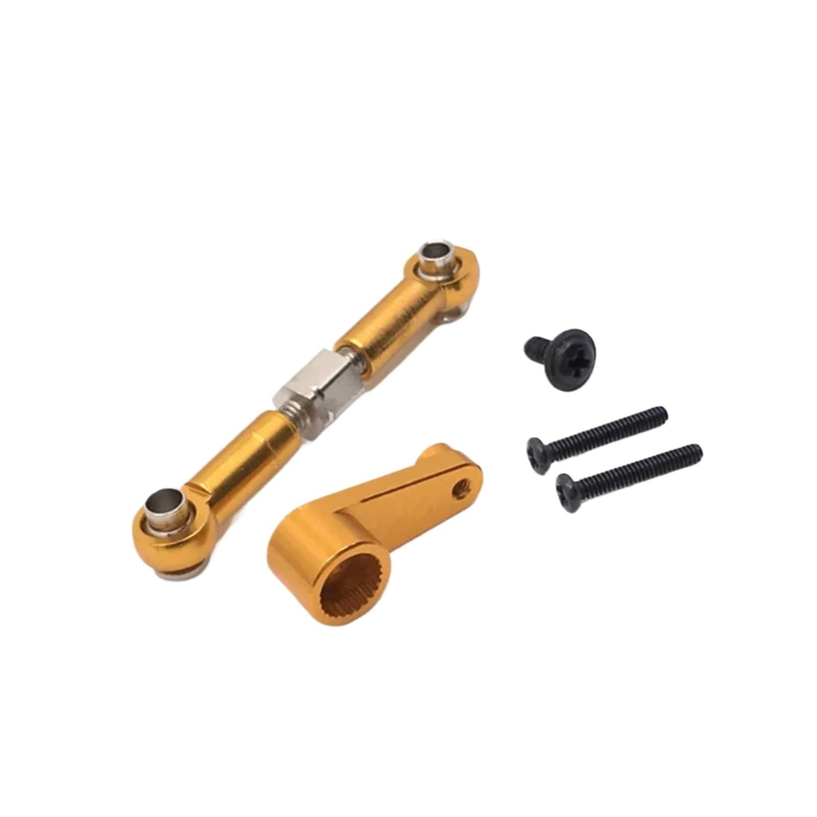 for Wltoys for 144001 144002 144010 124007 124016 124017 124018 124019 Metal Steering Servo Arm Horn Servo Link Rod RC Car Upgrade Parts RC Upgrade Accessories(Yellow)