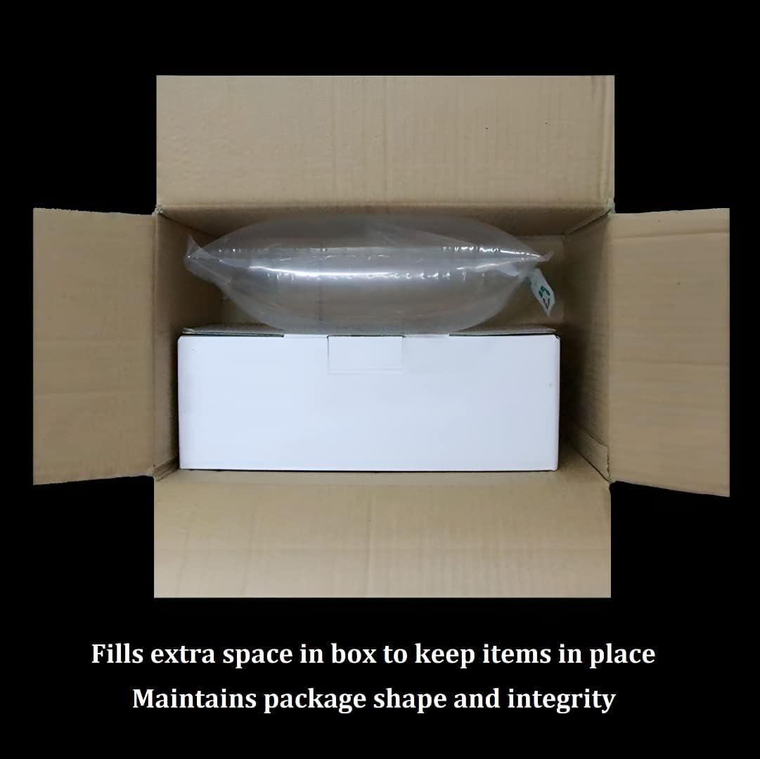 100 Pack 5.9"x11.8" Clear Plastic Inflatable Air Pillows Air Cushions Buffer Bags Void Fill Cushioning for Shipping and Packaging with Hand Pump