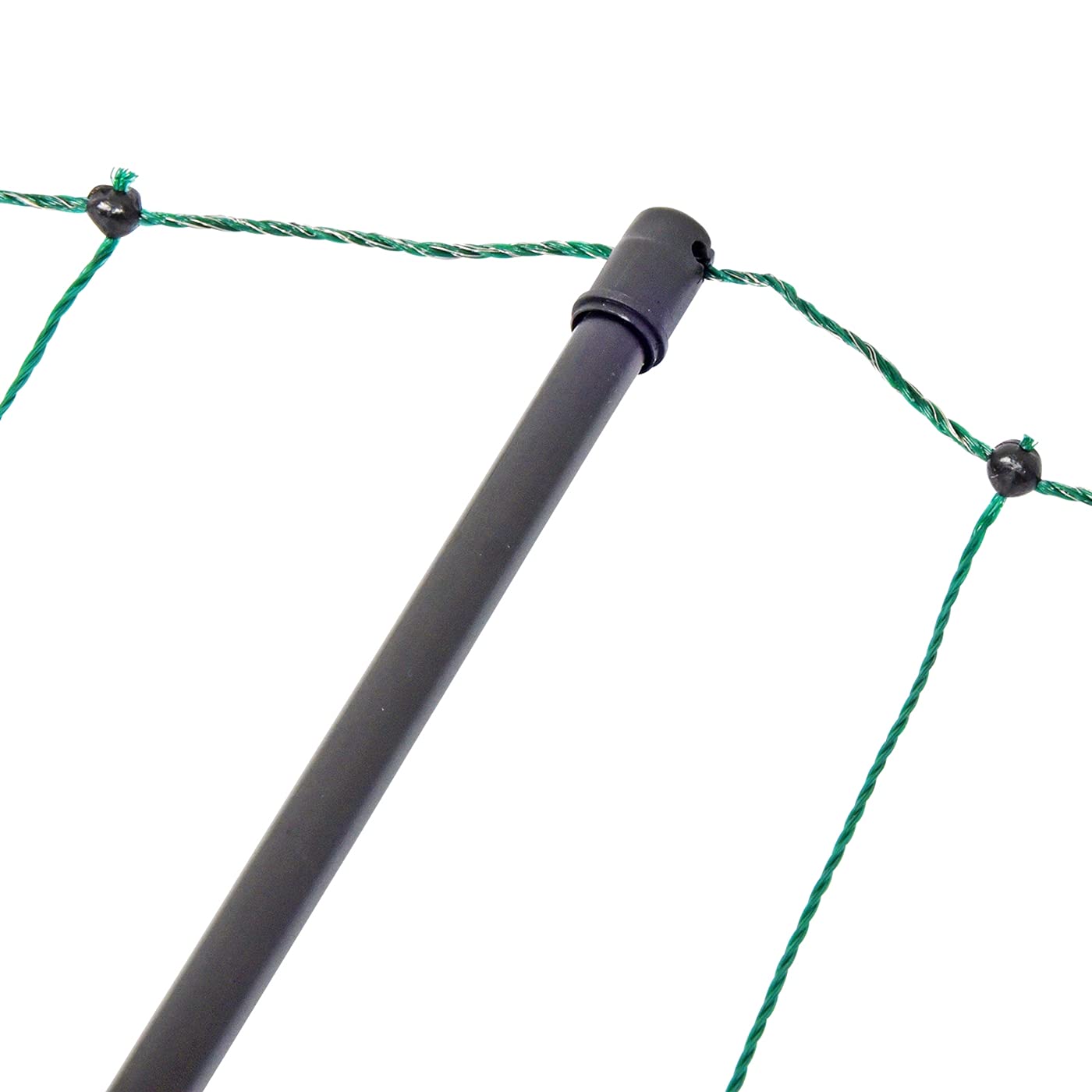 VOSS.farming Rete per recinzioni da pascolo elettrificabile, Altezza 106 cm e 50 m di Lunghezza, a Punta Doppia, 14 Pali Neri, Colore Verde Pino