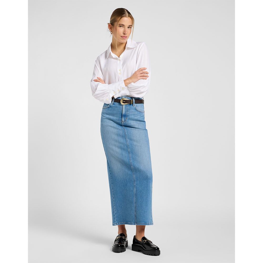LEE - Gonna - Vestibilità Regular - Back Slit Maxi Skirt - Violet Bloom