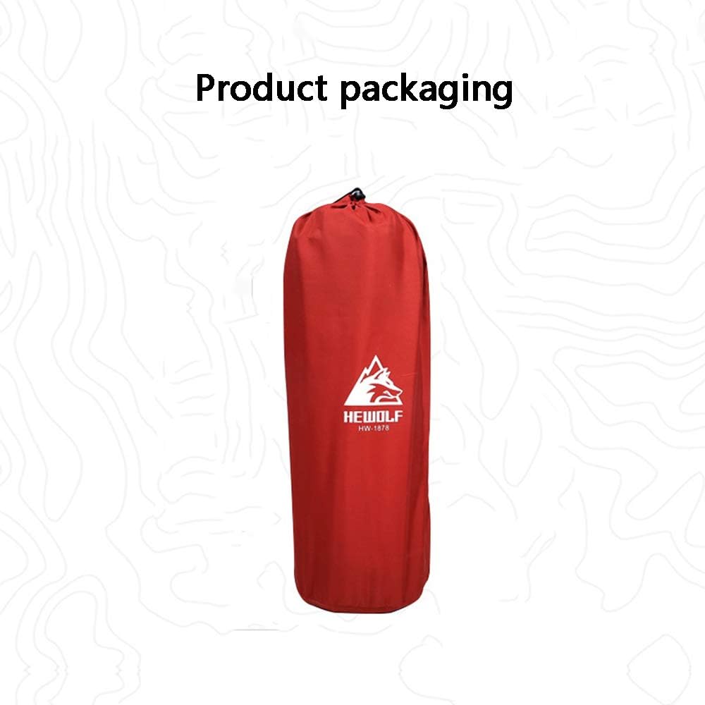 Adult Camping Sleeping Mat with Inflatable Valve Self-Inflating Camping Mat Lightweight Non-Slip Compact and Waterproof Beach Mat The Best Sleeping Mat for Backpacking and Hiking (Red)