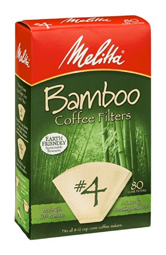 Melitta 63118 #4 Bamboo Filters 80 Count