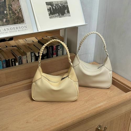 Women's Vegan Leather Shoulder Bag Crescent Crossbody Purse with 2 Straps Underarm Tote Bag Summer Work Handbag3