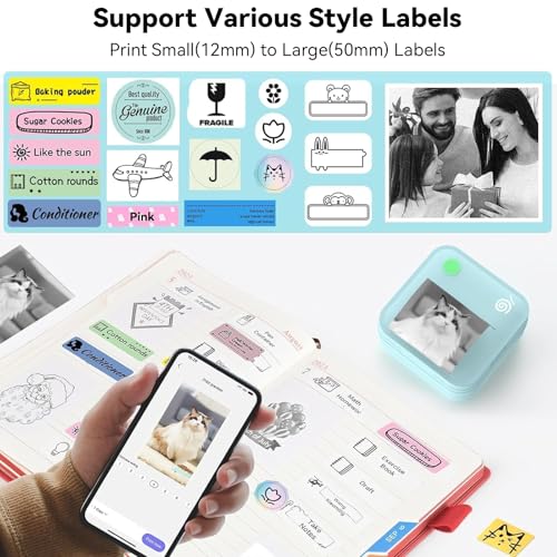 image for lopevi Label Maker Machine - Portable Bluetooth Mini Label Printer - S