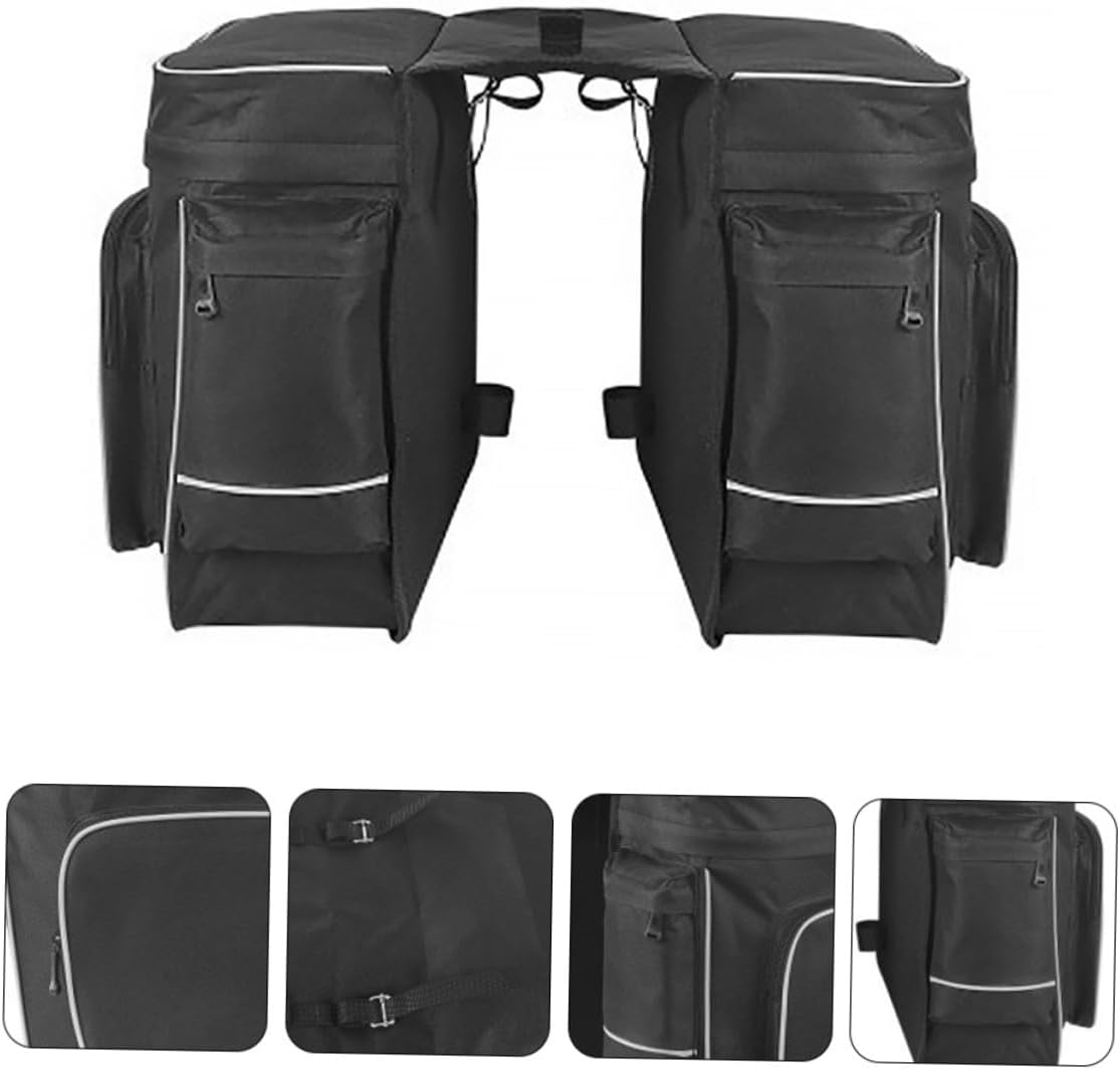 Totority Large Capacity Cycling Panniers Bike Cargo Bag Top Tube and Seat Bag Grey